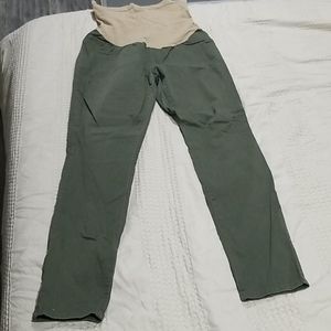 Olive maternity pants